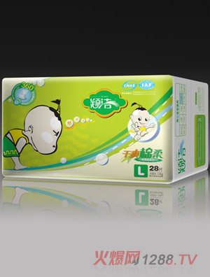 穎潔L碼干爽棉柔紙尿片28片
