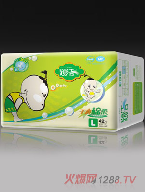 穎潔L碼干爽棉柔紙尿片42片