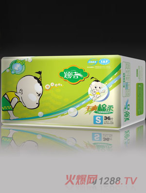 穎潔S碼干爽棉柔紙尿片36片
