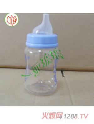 一亞玻璃奶瓶藍色