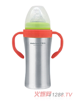 孖寶樂E型不銹鋼奶瓶紅色