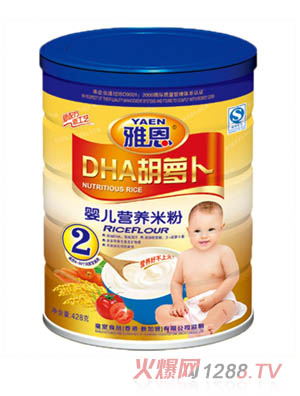 雅恩DHA胡蘿卜嬰兒營養(yǎng)米粉428g