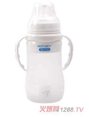 菲兒貝比寬口弧形自動硅膠奶瓶300ml