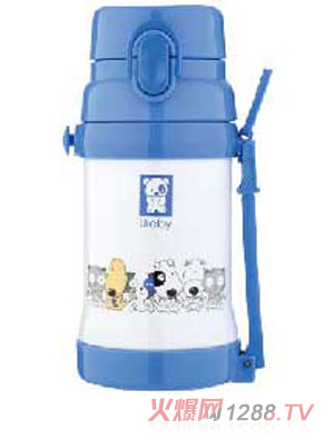 無(wú)雙寶貝保溫軟管壺500ML藍(lán)色