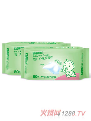 可親嬰兒護膚柔濕巾80抽2包裝