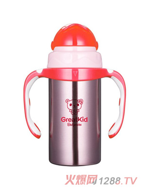 冠迪悅?cè)W飲杯260ml紅色