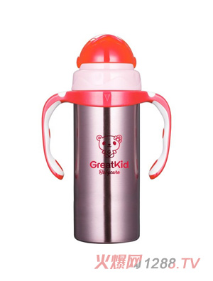 冠迪悅?cè)W飲杯320ml紅色