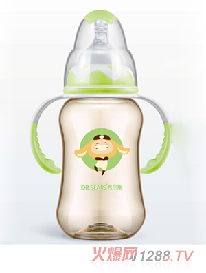 西爾斯母乳實感標口徑握把吸管PPSU奶瓶180ML