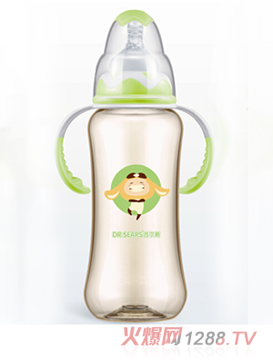 西爾斯母乳實感標口徑握把吸管PPSU奶瓶280ML