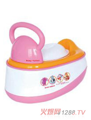 陽(yáng)光兔嬰兒扶手座便器粉色