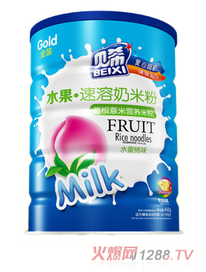 貝希水果速溶奶米粉鐵聽(tīng)-水蜜桃葛根