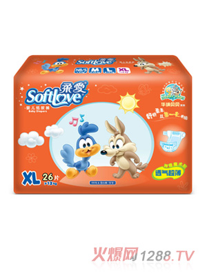柔愛(ài)華納貝貝超薄紙尿褲XL碼26片