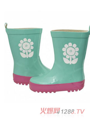 Squidkids-兒童變色威靈頓雨靴(小花)