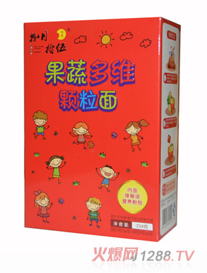 捌月拾伍果蔬多維顆粒面234g豎盒