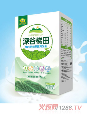 金盾愛嬰深谷梯田維D+鈣營(yíng)養(yǎng)配方米乳盒裝