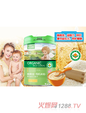 王子寶貝腦黃金有機(jī)米粉-復(fù)合益生元罐裝