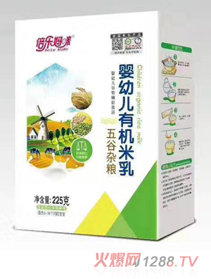 倍樂媽咪嬰幼兒有機(jī)米乳-五谷雜糧 盒裝