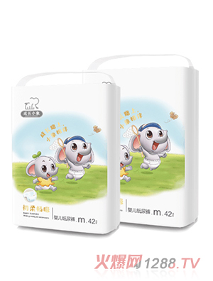 成長(zhǎng)小象棉柔暢吸嬰兒紙尿褲M