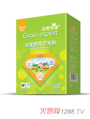 谷物專家水果營養(yǎng)奶米粉-草莓 盒裝