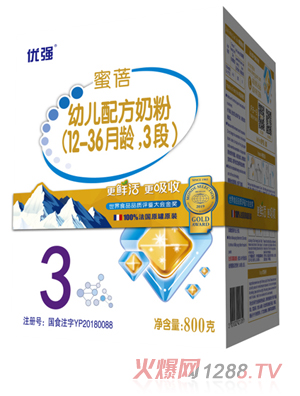 圣元優(yōu)強(qiáng)蜜蓓幼兒配方奶粉（12-36月齡，3段）盒裝