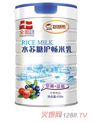 智慧熊水蘇糖護(hù)腸米乳 蘋果+藍(lán)莓 聽裝