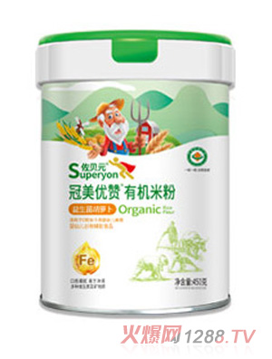 佐貝元冠美優(yōu)贊有機米粉-益生菌胡蘿卜