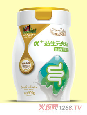 金諾貝嬰優(yōu)益生元米粉果蔬多維核桃淮山薏米強(qiáng)化鈣鐵鋅乳清蛋白潤(rùn)腸配方500g