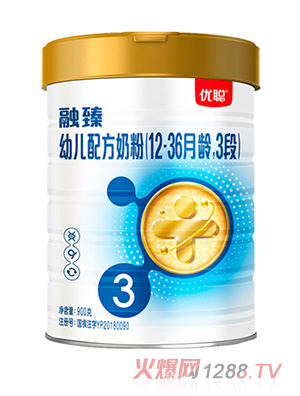 圣元優(yōu)聰融臻幼兒配方奶粉（12-36月齡，3段）900g