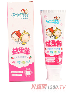 天使森林益生菌兒童健齒防蛀牙膏 草莓香型