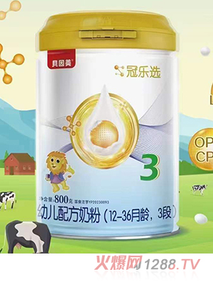 貝因美冠樂(lè)選幼兒配方奶粉（12-36月齡，3段）